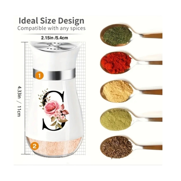 2 Piece Red Glass Salt & Pepper Shaker With Stainless Steel Lid - Picture 3 of 8